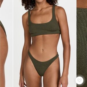 NWT Good American Always Fits Good Cheeky Bottoms & Scoop Bra Bikini Set